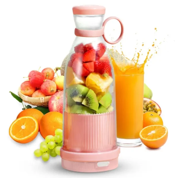 High-Quality Portable Electric Blender Bottle Wireless Personal Juicer Cup for Shakes, Smoothies, and Juices | Mini Rechargeable Fruit Blender for Travel, School, Kitchen, and Outdoor Use - Image 2