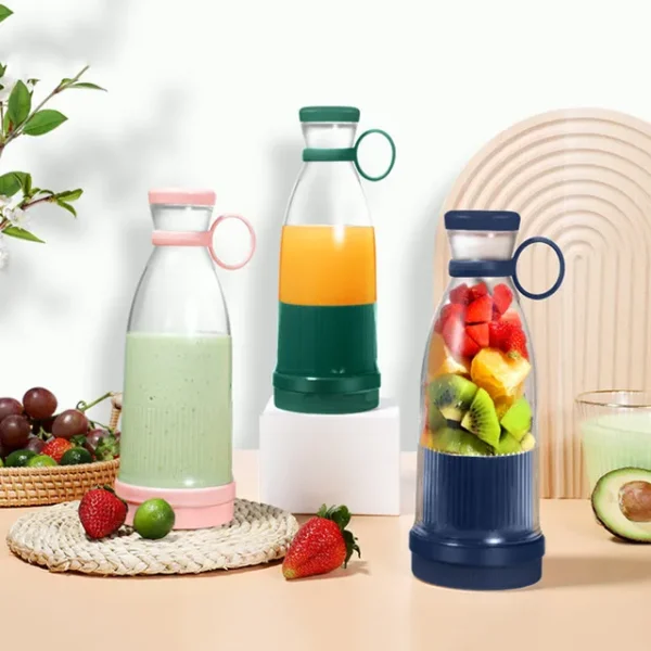 High-Quality Portable Electric Blender Bottle Wireless Personal Juicer Cup for Shakes, Smoothies, and Juices | Mini Rechargeable Fruit Blender for Travel, School, Kitchen, and Outdoor Use - Image 4